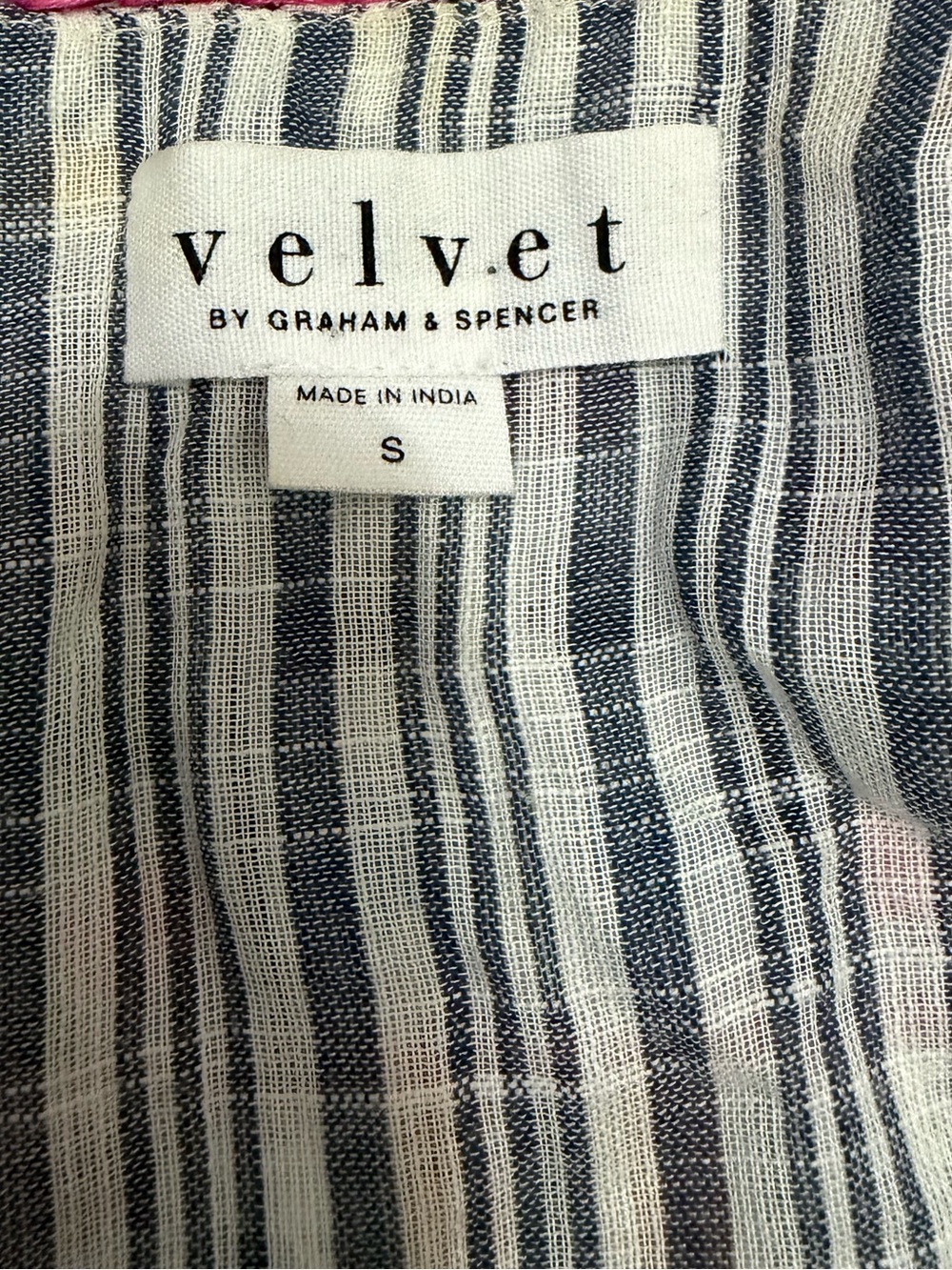 Velvet by Graham & Spencer Striped Embroidered Open-Front Top Small - Picture 8 of 11